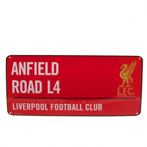 Picture of LIVERPOOL STREET SIGN ANFIELD ROAD RED